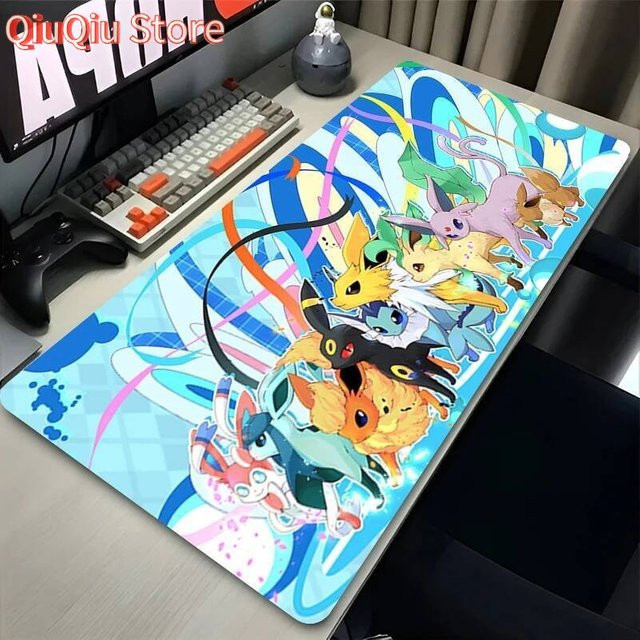Bandai Eeveelutions Anime Graffiti Gaming-Mauspad, wasserdichte und rutschfeste Schreibtischunterlage, Multicolour - Bild 1
