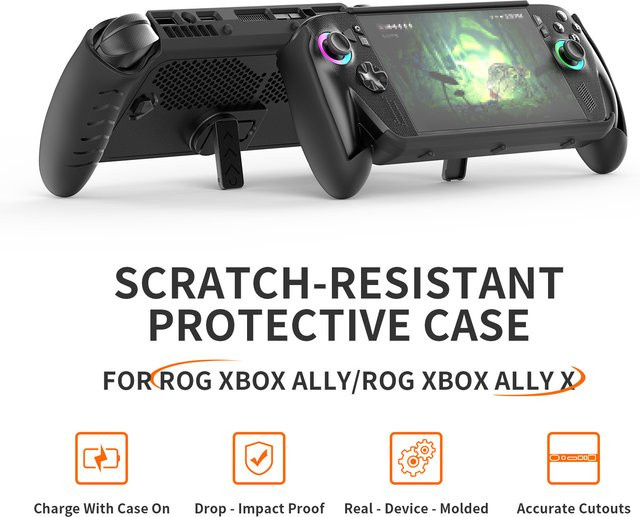 Kratzfeste Schutzhülle JYS-X156 für ROG Ally und ROG Ally X aus TPU mit integriertem Ständer - Bild 1
