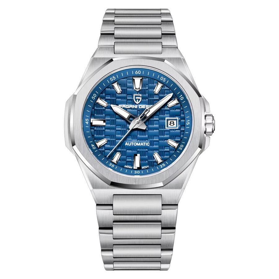 PAGANI DESIGN Automatik-Armbanduhr, Edelstahl, Blau, 40 mm, Herren - Bild 6