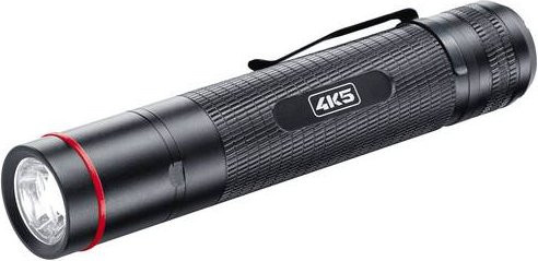 4K5 Tools PL 900 ProLight Taschenlampe aus Aluminium in Schwarz mit Holster und Handschlaufe, akkubetrieben und batteriebetrieben - Bild 1
