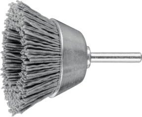 PFERD Topfbürste ungezopft TBU Ø50mm mit 6 mm Schaft, SiC-Filament, Korn 180, grau - Bild 1