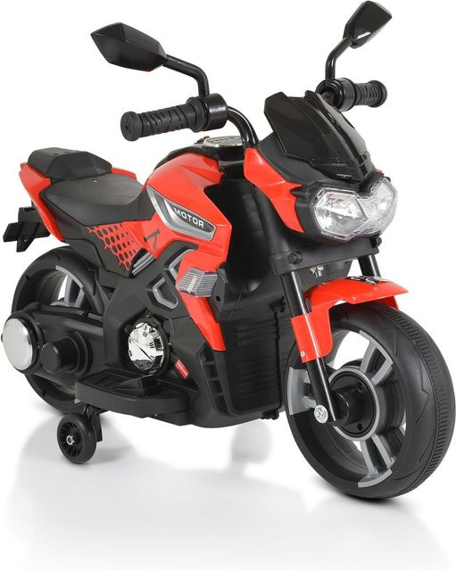 Moni Elektromotorrad Houston 1188F mit Musik, MP3, Scheinwerfer und Stützrädern rot - Bild 1