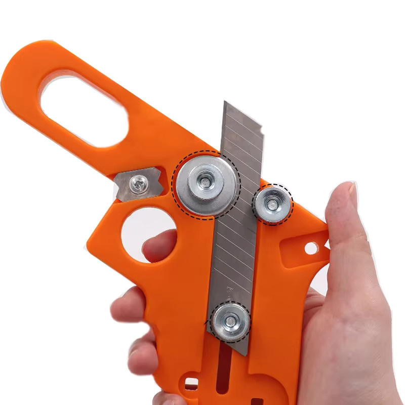 YOMO Kantenbandschneider WoodManual Manueller Kantenanleimmaschine Trimmer für PVC-Streifen und Gipskarton in Orange - Bild 2