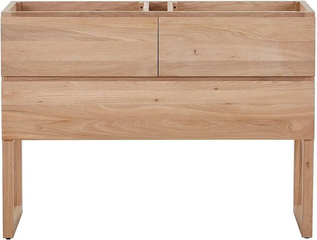 Waschbeckenunterschrank Tarelo von Vente-unique aus Massivholz Eiche in Naturfarben Hell, B/T/H: 120 x 45 x 88 cm - Bild 1