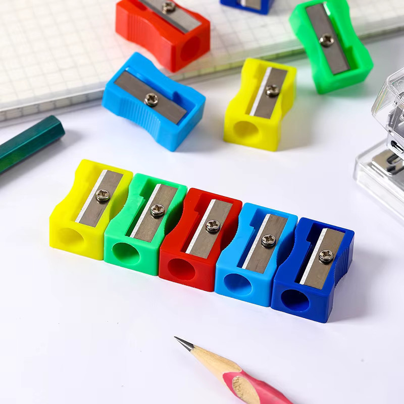 HUAHUA Set mit 20 kompakten rechteckigen Bleistiftspitzer aus Kunststoff in Multicolor für Kinder - Bild 2