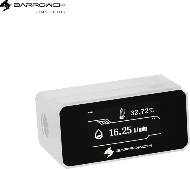 Barrowch FBFT07 CPU Wasserkühlsystem mit OLED-Display in Weiß - Bild 1
