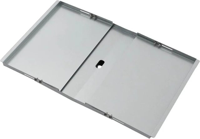 Taino Universal Fettwanne mit Auffangwanne aus verzinktem Stahl, Silber, verstellbar für Gasgrills - Bild 1