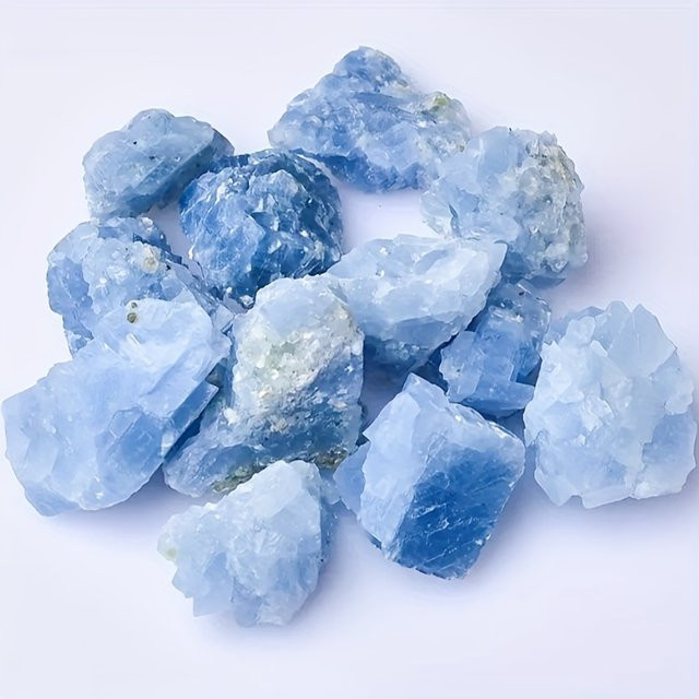 Natürlicher blauer Calcit-Rohstein von CrystalHola zur Dekoration für dein Zuhause, Aquarium oder Terrarium - Bild 1
