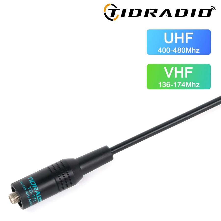 TIDRADIO TD-771 Walkie-Talkie Zubehör VHF/UHF 144/430MHz Amateurfunk-Antenne in Schwarz für BaoFeng UV-5R, 5RM, 5RX und TD-H8 - Bild 2