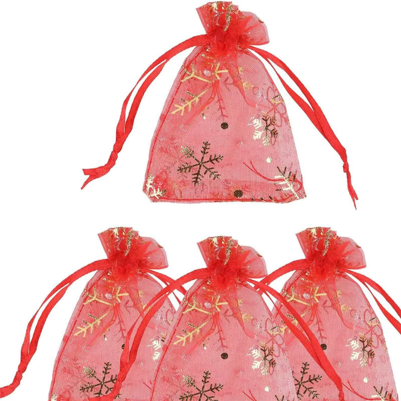 20 Stück Organza Kordelzugbeutel von Aclovex in Rot für Schmuckverpackungen und Geschenke, B/T/H: 7 x 9 cm, 9 x 12 cm und 10 x 15 cm - Bild 2