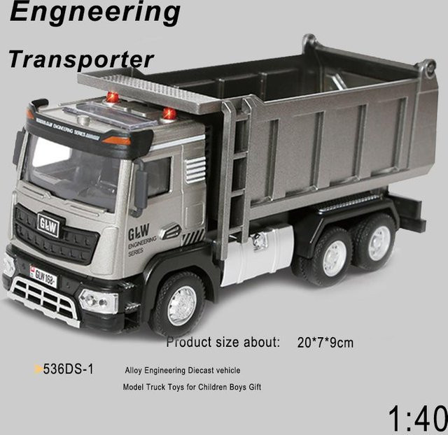 Linyi toy car Transportfahrzeug Anhänger LKW, Diecast, mit Licht und Ton, 6-teiliges Set, ab 3 Jahren - Bild 1
