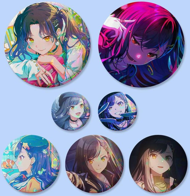 Bilibili Brosche, Cartoon-Charaktere, Metal, Multicolor, Unisex - Bild 1