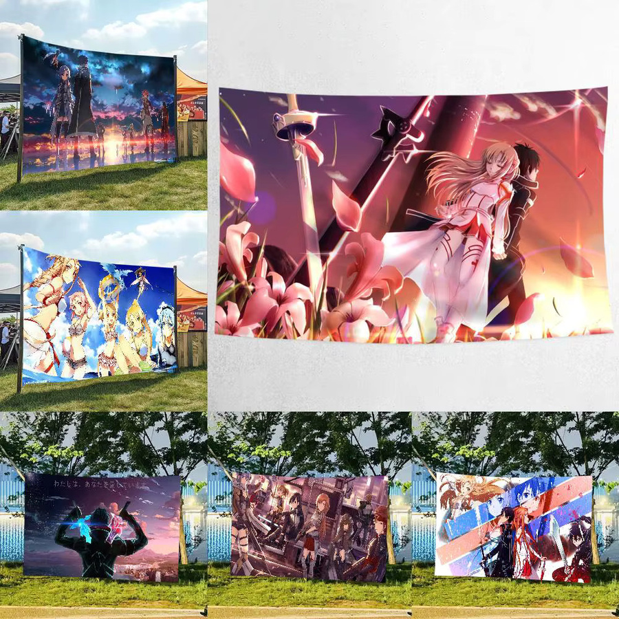 Mesuca Sword Art Online Party Dekoration Banner als Fotografie Hintergrund Poster für Kinder, Mehrfarbig - Bild 2