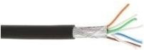 InLine Patchkabel Cat.6A S/FTP PiMf Ethernet LAN 500MHz schwarz 100m - Bild 1