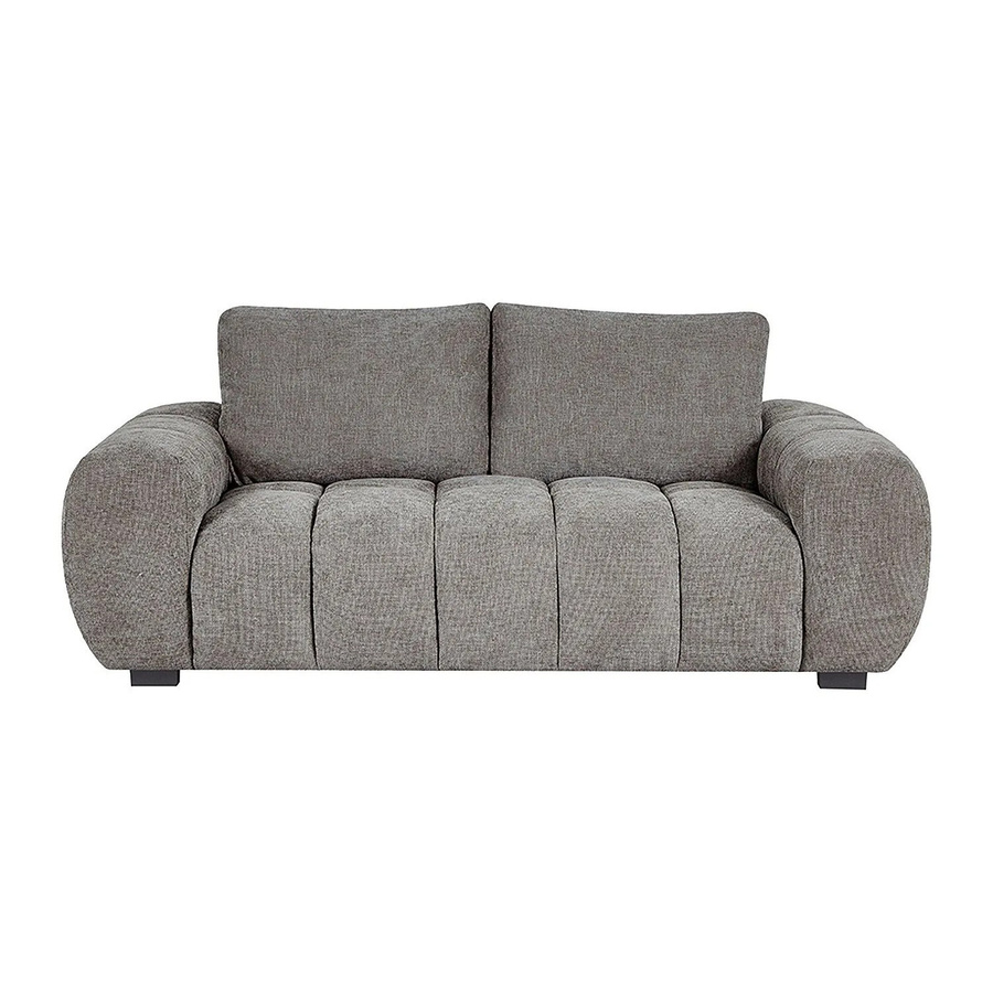 Berenia Sofa in Grau ohne Schlafmöglichkeit mit Stoffbezug, Breite: 196 cm - Bild 2