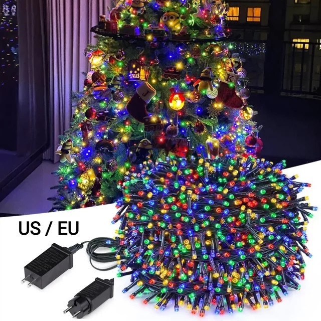 Gyarfas Weihnachts-LED-Lichterkette mit funkelndem Stern und 8 Modi für Outdoor und Garten - Bild 1