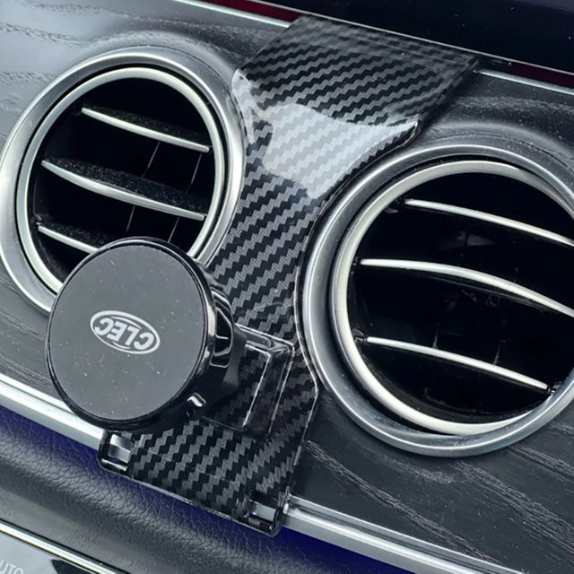 Carinway Auto Handy Halterung für Lüftungsschlitze in Schwarz für Mercedes Benz W213 E200 E260 E300 E350 zur GPS Nutzung - Bild 1