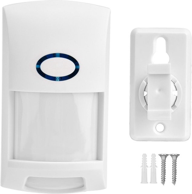 GoolRC Drahtloser Infrarot-Detektor-Alarm mit 433MHz PIR-Sensor, 110 Grad Erfassungsbereich und 25kg Haustier-Immunität, Weiß - Bild 1