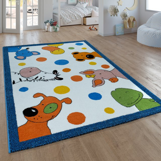 Kinderteppich Die lieben sieben in Weiß und Multicolour, B: 160 cm, T: 230 cm - Bild 1