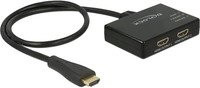 Delock HDMI Splitter 1 x HDMI in zu 2 x HDMI out 4K 30 Hz Schwarz 87700 - Bild 1
