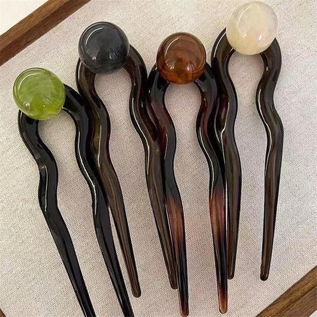 Rd lala Haarstäbchen, bunte Perlen, Acryl, Damen, Mädchen - Bild 1