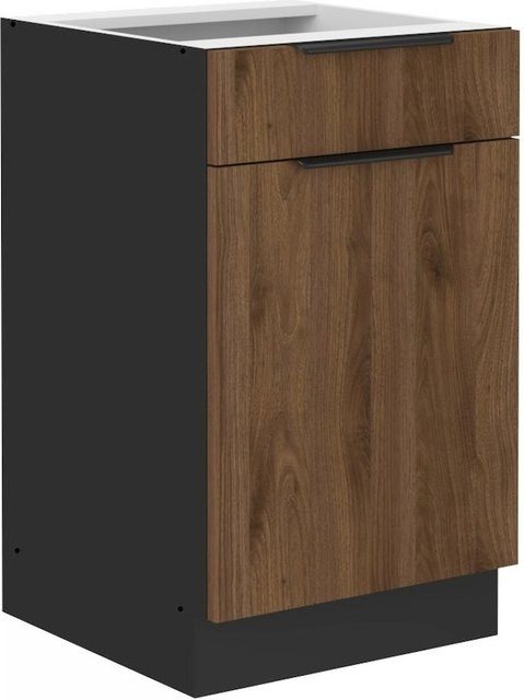 Küchenunterschrank MONZA in Okapi Nußbaum mit Soft-Close, Breite: 50 cm - Bild 1