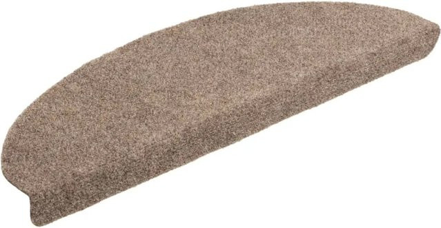 vidaXL Selbstklebende Treppenmatten aus Nadelvlies, 10 Stück, Beige, B/T/H: 65 x 21 x 4 cm - Bild 1