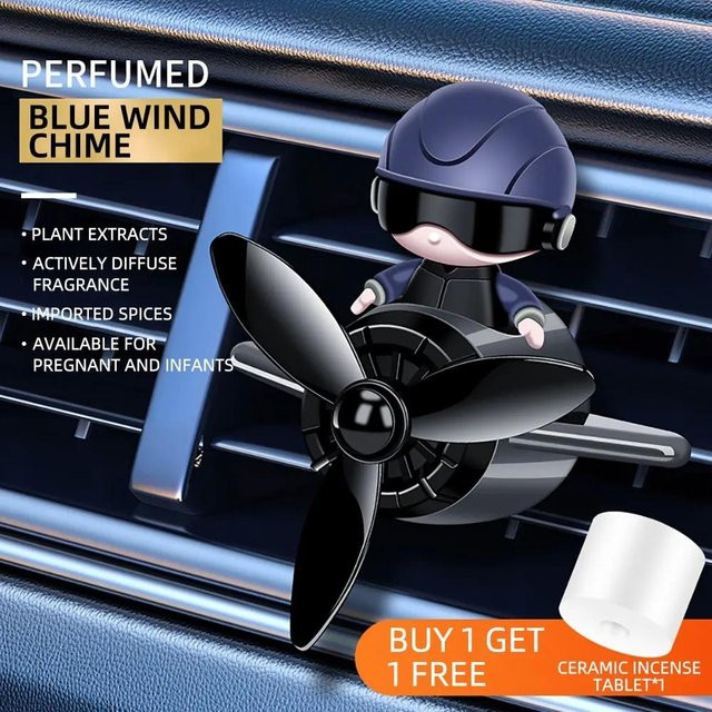 Pilot Auto-Lufterfrischer, rotierender Propeller, Schwarz - Bild 1