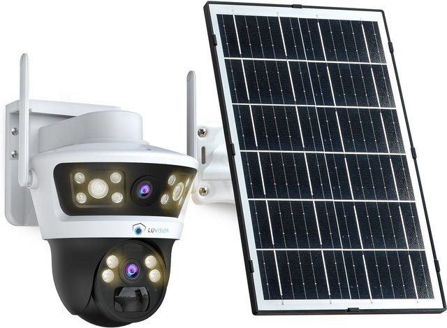 LUVISION 4G / LTE PTZ Solar Überwachungskamera mit 24/7 Aufzeichnung, AOV, SIM-Karte und KI-Bewegungsverfolgung - Bild 1