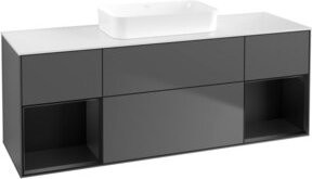 V&B Waschtischunterschrank Finion in Anthrazit lackiert, B/T/H: 160 x 60,3 x 50,1 cm - Bild 1