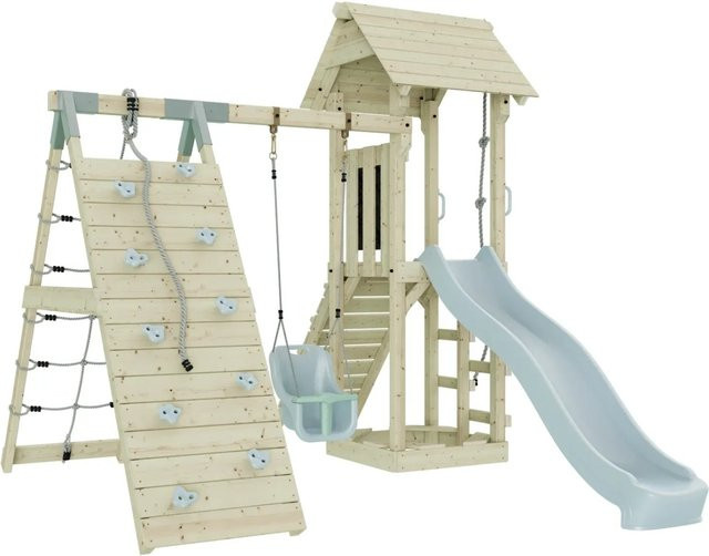 OutdoorToys Spielturm Trondheim mit Babyschaukel in Eisblau - Bild 1