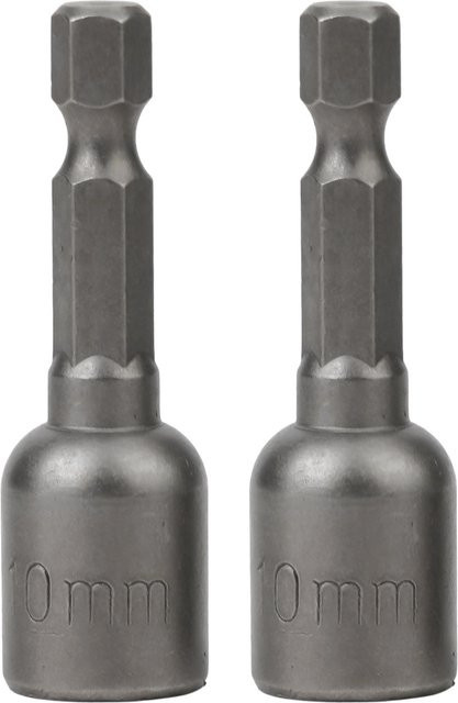 VIBRATITE 2er Set Magnetische Schlagschrauber Bits mit 1/4 Zoll Sechskantschaft, 6-13mm, Grau - Bild 1