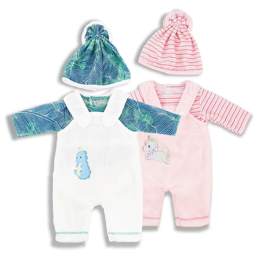 Modepuppen-Sprunganzüge für 43 cm große Babypuppen und 45 cm amerikanische Mädchenpuppen, Babykleidung und Accessoires - Bild 1