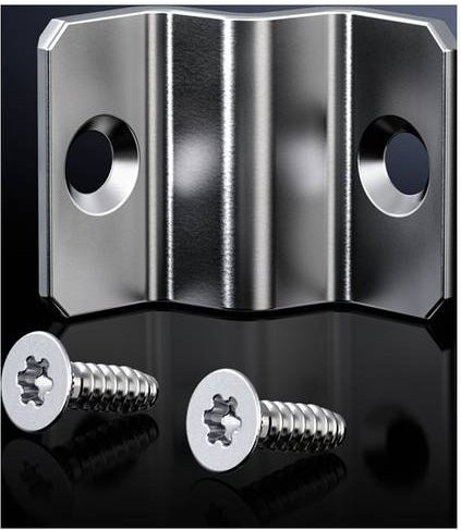 Rittal VX 8617.502 Anreihverbinder aus Stahlblech in Silber, 6 Stück - Bild 1