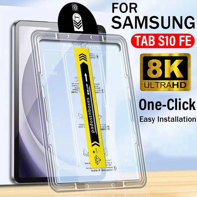 Samsung Displayschutzfolie aus gehärtetem Glas für Galaxy Tab A9 Plus, S10 Plus, S9 FE Plus, S8, S7, S6 Lite – Transparent - Bild 1
