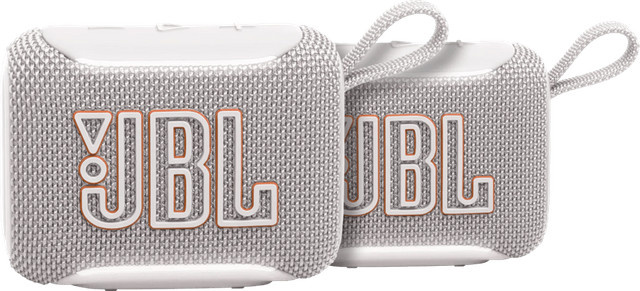 JBL Go 5 Bluetooth Lautsprecher Doppelpack in Weiß mit IP68 Schutzklasse - Bild 1