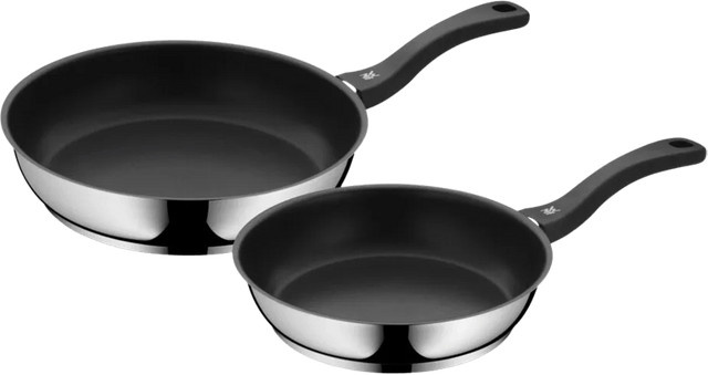 WMF Devil Bratpfannenset aus Edelstahl mit Antihaftbeschichtung, Schwarz, Durchmesser: 24 cm und 28 cm - Bild 1