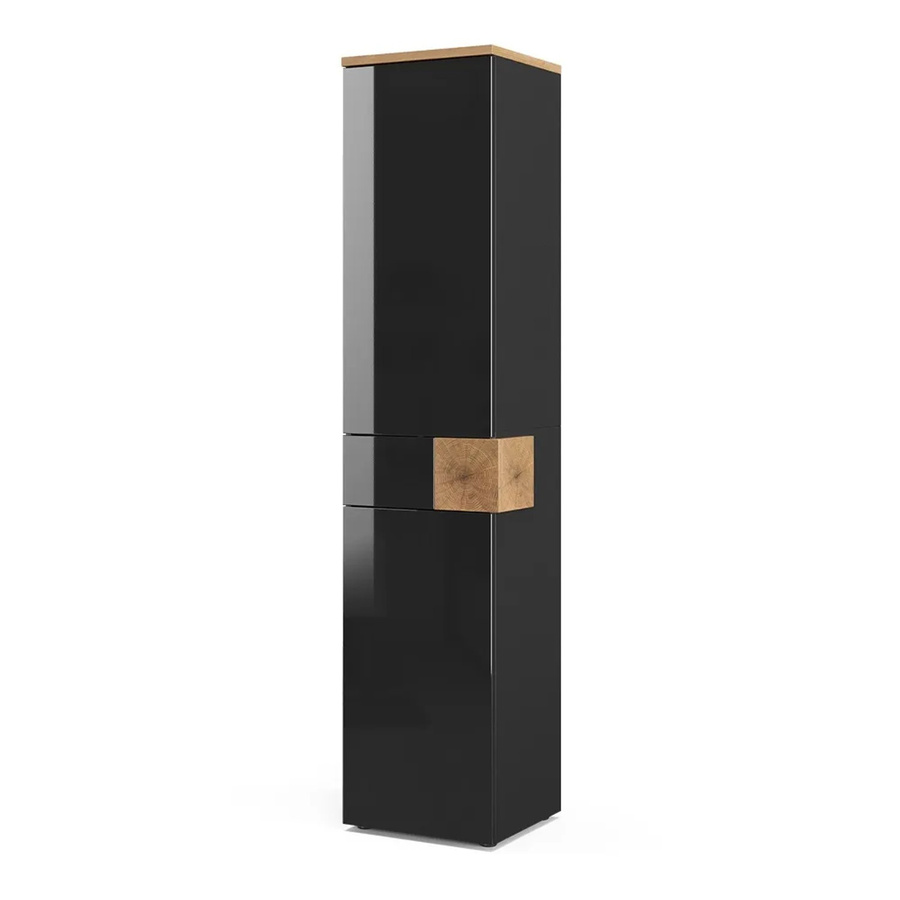 Vicco Badschrank Eden Hochschrank in Anthrazit mit 2 Türen und Schubladen B: 40 cm, H: 184,2 cm - Bild 3