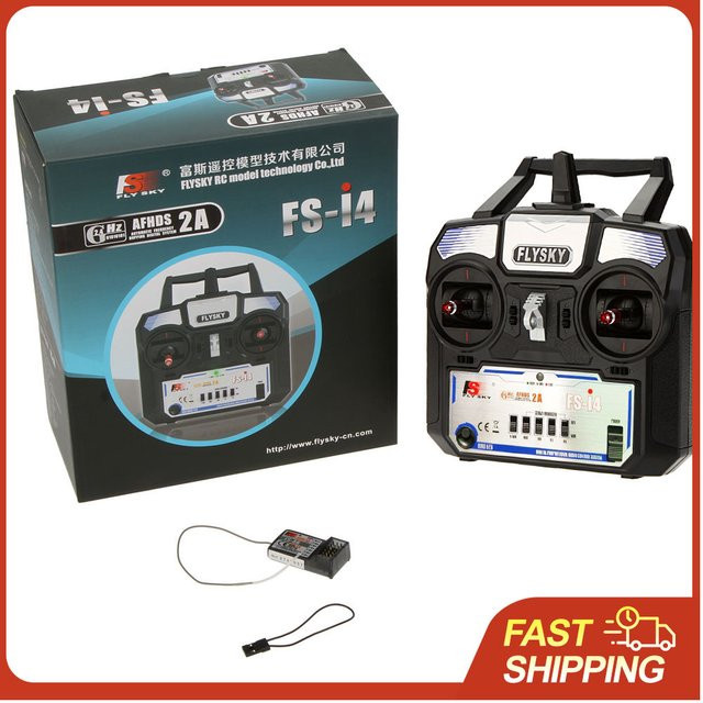 Flysky FS-i4 AFHDS 2A 2,4GHz 4-Kanal Funksystem Sender, mit FS-A6 Empfänger, ab 14 Jahren - Bild 1