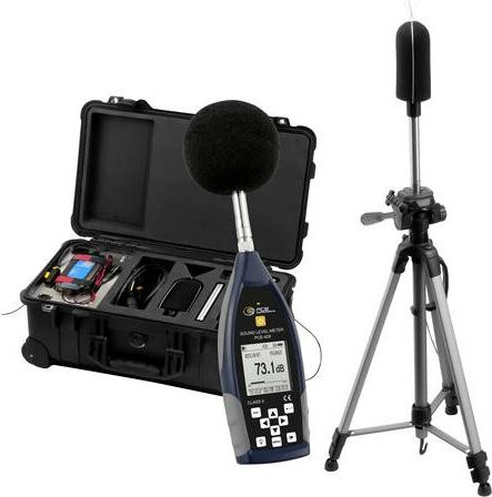 PCE Instruments PCE-428-EKIT Schallpegelmesser in Blau mit Messbereich 25 - 136 dB(A) und Frequenzbereich 20 Hz - 12,5 kHz inklusive 1/1 Oktavband - Bild 1