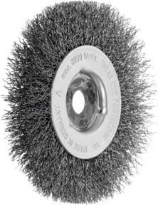 Lessmann Einreihige Rundbürste mit INOX-Draht 0,30 mm in Silber, Bürsten-Durchmesser: 100 mm, Bürstenbreite: 12 mm - Bild 1