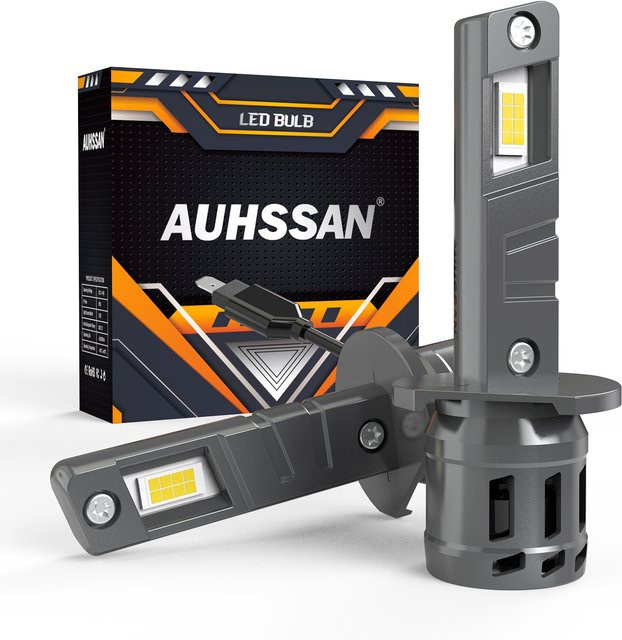 AUHSSAN H1 LED Autoscheinwerfer Set mit Lüfter, 20000Lm, 6000K Weiß, Fernlicht und Taglicht für Honda Accord 1998 bis 2015 - Bild 1