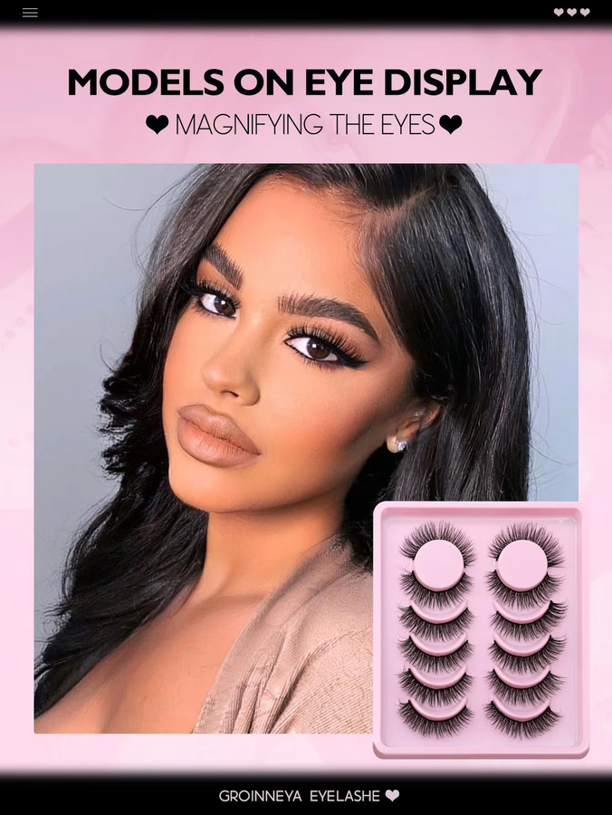 Veltrinay Falsche Wimpern, 3D-Nerzwimpern, natürlicher Look - Bild 3