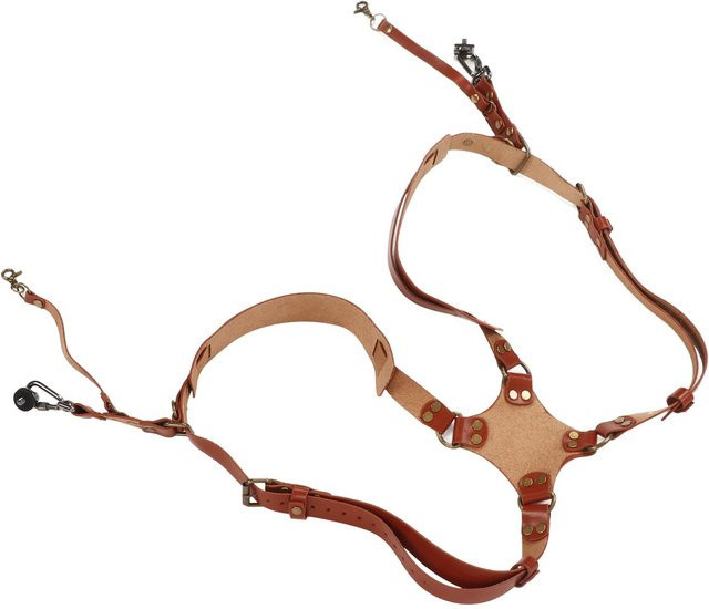 3CZY Kamera-Geschirr Riemen aus Leder in Braun für Digitalkameras und SLR-Kameras - Bild 1