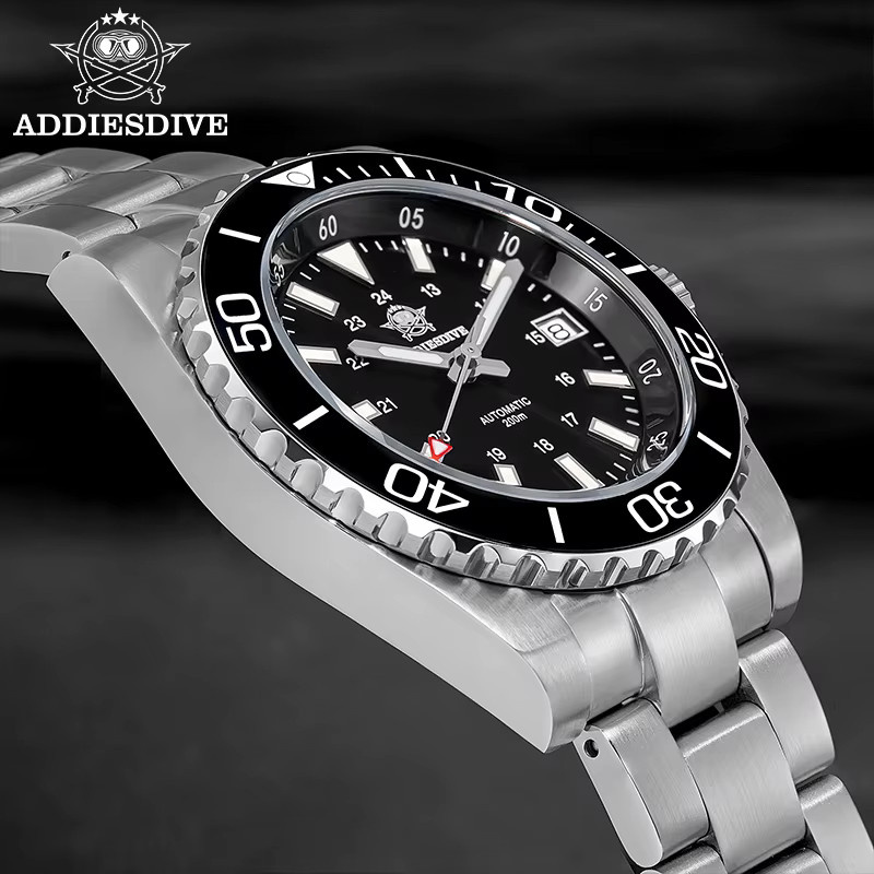 ADDIESDIVE Armbanduhr, Automatik, Edelstahl, Saphirglas, Blau, Herren - Bild 3