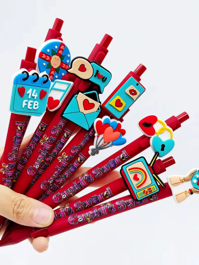 Rote Kugelschreiber für den Valentinstag als Geschenkset - Bild 2