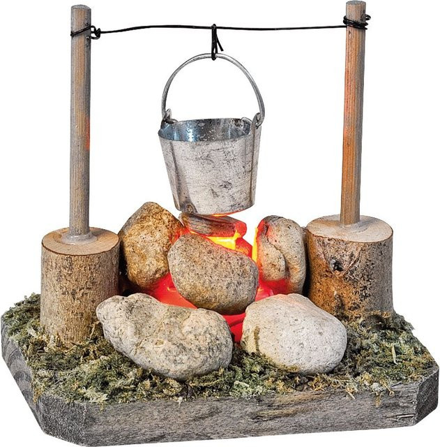 VBS LED Kochfeuer mit Eimer für Weihnachtsdörfer - Bild 1