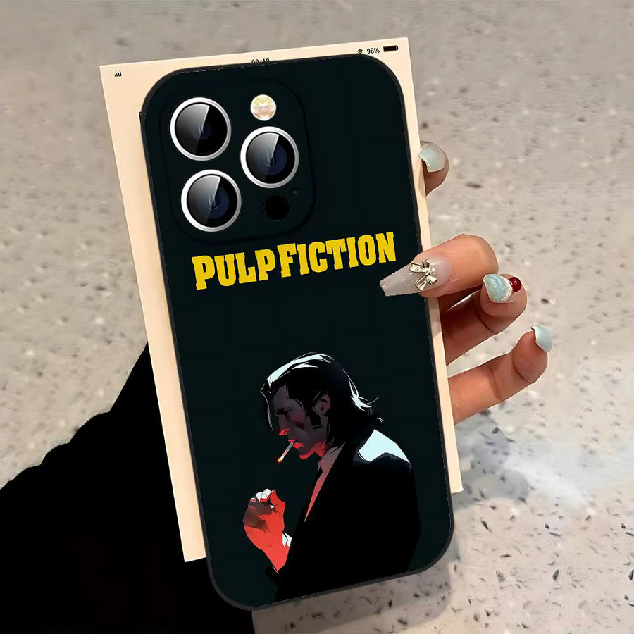 Handyhülle Klassische Film P-Pulp F-Fiction in Schwarz passend für iPhone 17, 16, 15, 14, 13, 11 Pro Max, Plus, X, XR, XS Max und Mini - Bild 5