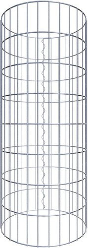 Gabiona Gabionensäule aus verzinktem Stahl, silbergrau, Durchmesser: 47 cm, Höhe: 80 cm - Bild 1
