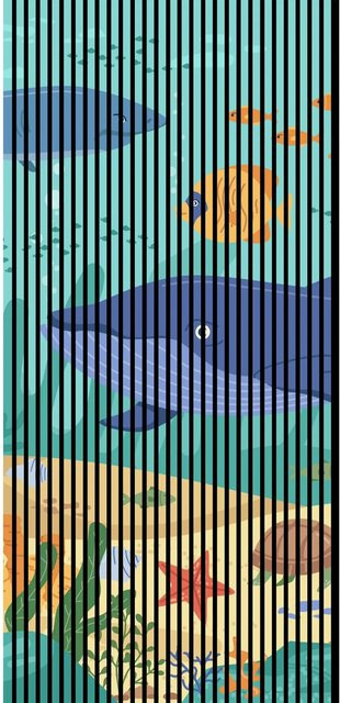 FN Acustico Akustikplatte Moby Bunt aus PET und MDF mit Klebefläche H x B x T: 2.400 x 1.133 x 19 mm - Bild 1